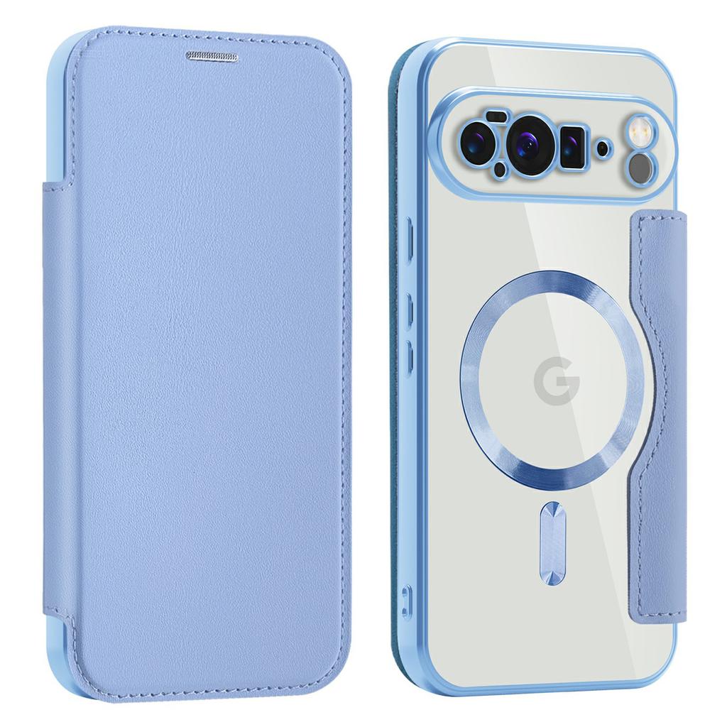 For Google Pixel 10 Pro XL Case Compatible with MagSafe RFID Blocking Card Holder Leather Phone Cover