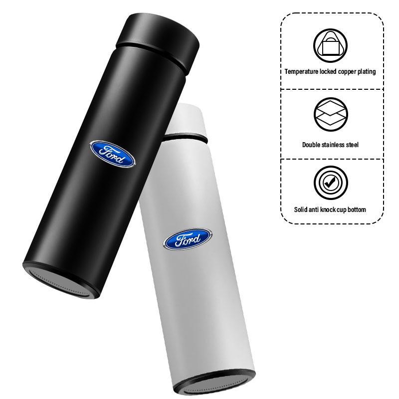Intelligente Auto-Thermosflasche mit Temperaturanzeige Kaffeetasse für Ford Focus Mk2 Party Mk3 Ranger Mondeo Mk4 Fiest