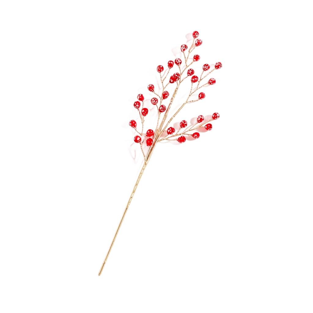 Small Red Christmas Tree Picks, Decorative Branch for Holiday Wreath Garland and Scene Decor