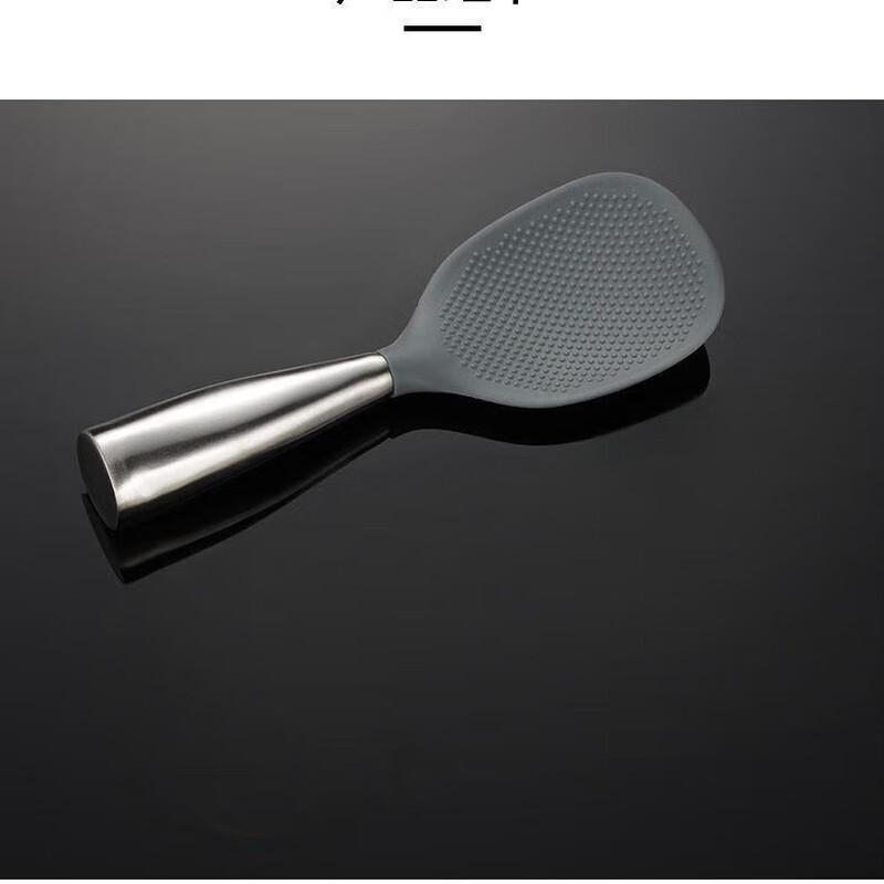 ZISIZ Stainless Steel Handle Silicone Serving Spoon