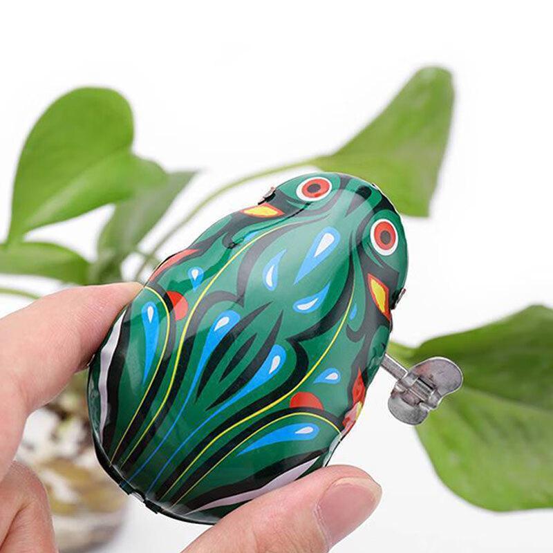 Wind-Up Tin Frog Toy Set