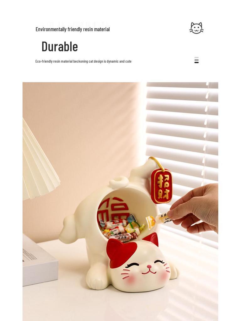 Glückskatze Harz Schlüsselanhänger für Haus- & Kinderzimmerdekoration