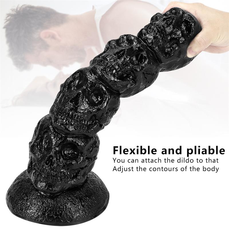 11cm Skull Oversized Anal Plug Penis Shaped Anal Plug Alternative Anal Dilator Huge Chrysanthemum Masturbation Device