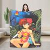 Anime Ranma And Akane Tendo Blanket Fleece Spring Autumn  Portable Super Soft Throw Blankets for Sofa Travel Bedspread