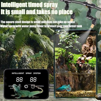 Intelligent Reptile Spray Irrigation Timer System Mist Rainforest Terrariums Automatic Spray Misting Plant Watering System Kit