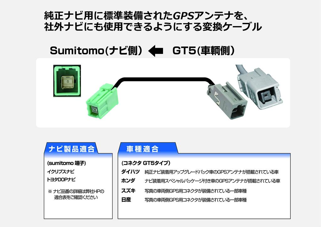 Street Genuine GPS Antenna Conversion Cable Eclipse Toyota DOP Navigation for and Nissan (for Systems) AH-71 Daihatsu, Honda, Suzuki,