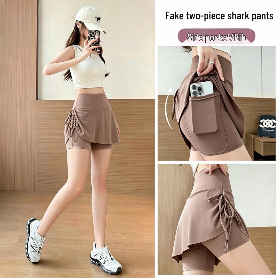 

Spring/Summer 2026 Women s High-Waist Tummy Control Yoga Shorts with Pocket and Hip Lift XL [130-155] lbs