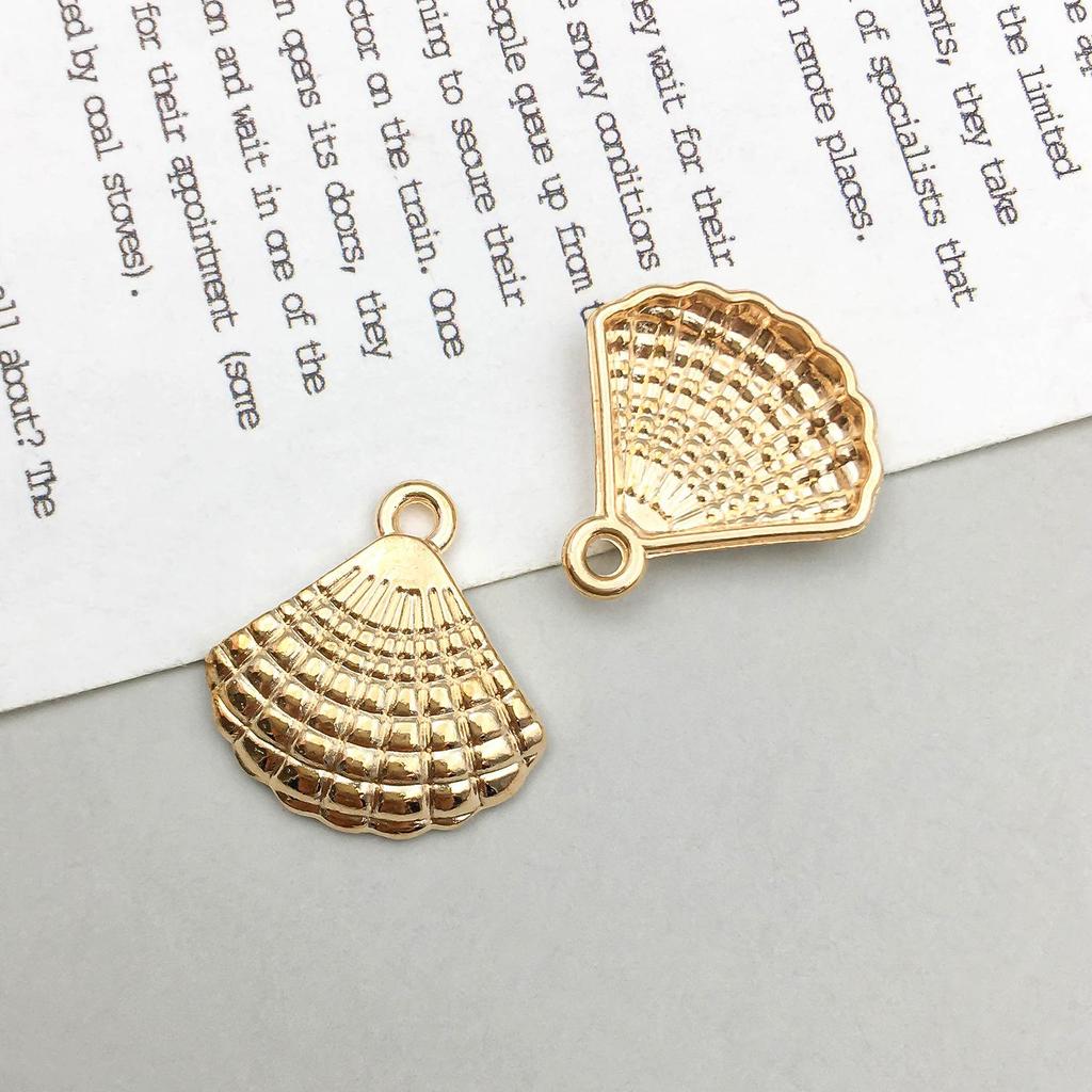 Smíšené přívěsky mořských živočichů ze 16K zlata: Přívěsky ve tvaru mušle, hvězdice, chobotnice, želvy a mušlí pro DIY šperky.