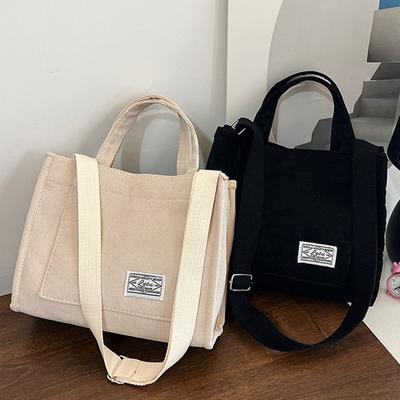 Cord Lässige Damen-Tragetasche, Umhängetasche, Retro-Kunst-Canvas, Umhängetaschen für Frauen, Baumwoll-Reißverschluss, Handtaschen, Luxus-Designer