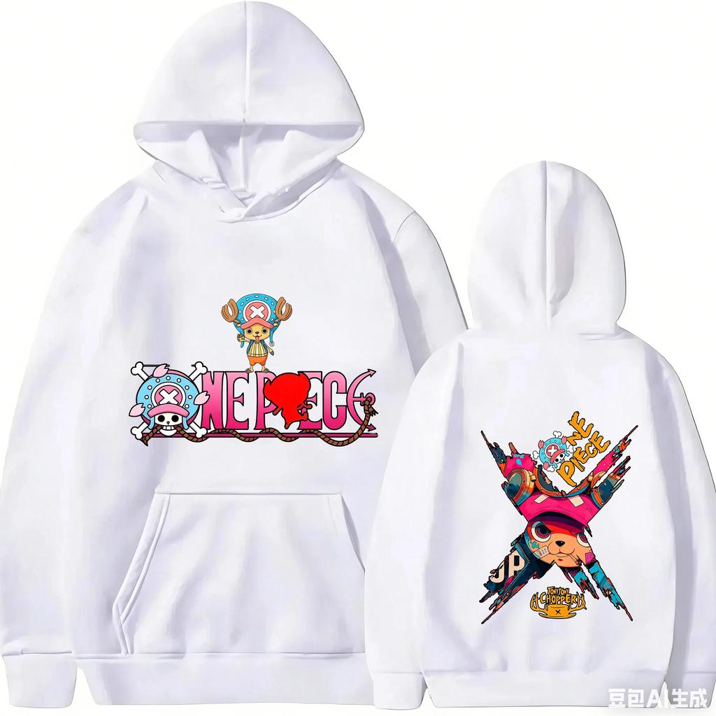 One Piece Chopper Hooded SweatshirtUnisex for Men Women Anime Manga Graphic Hoodie Streetwear Loose Pullover Autumn Winter Tops