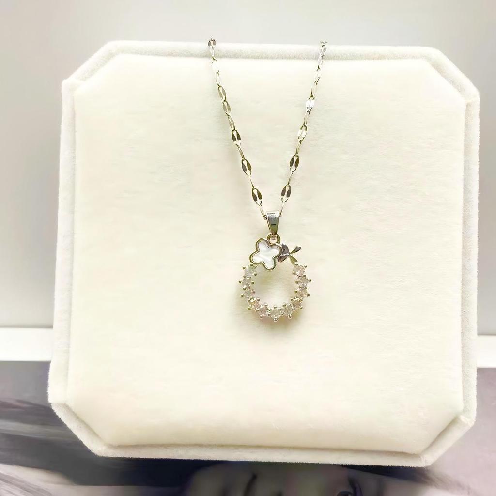 Summer Silver Series Titanium Steel Non-Fading Necklace for Women - Fashionable, Light Luxury, Niche, High-End