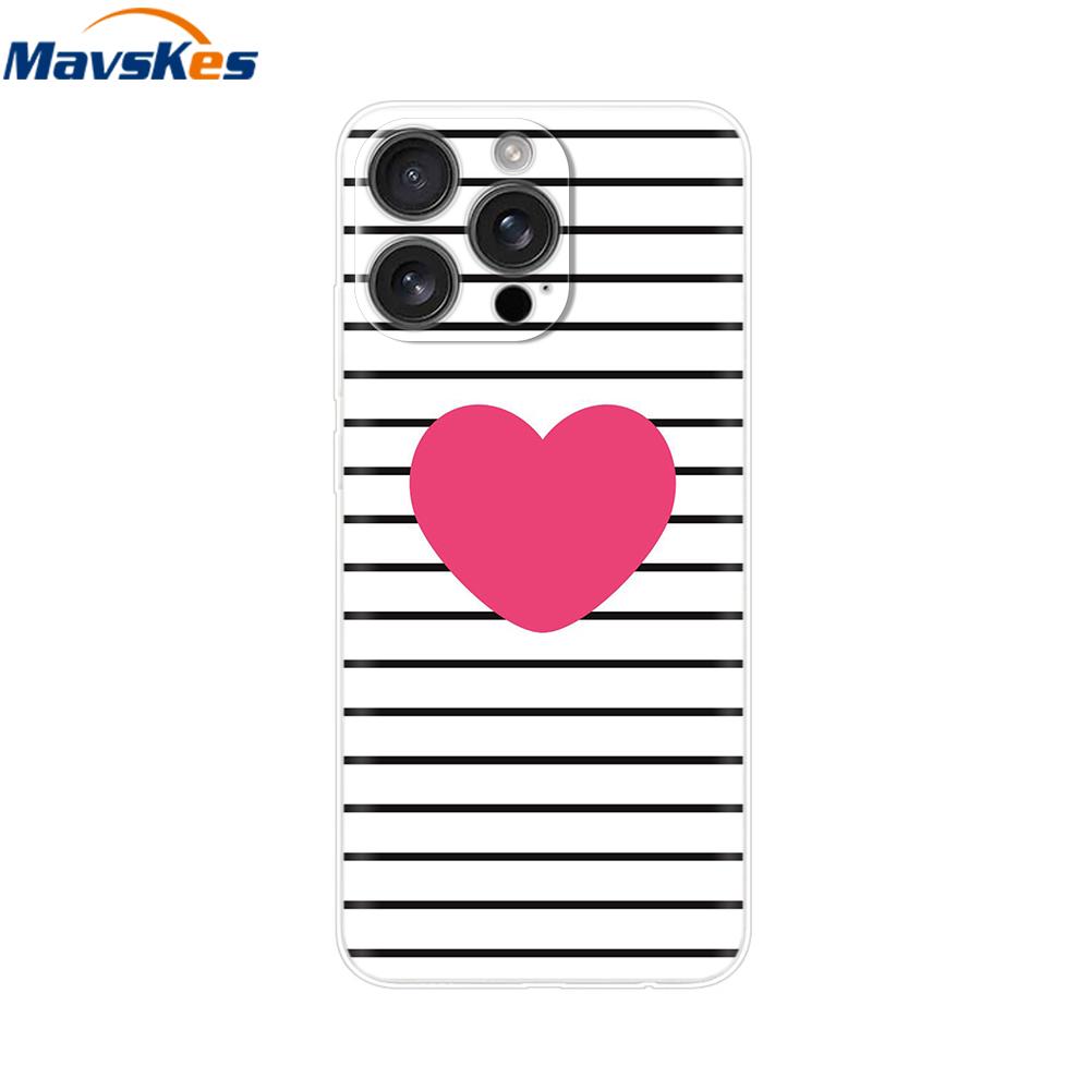 For iPhone 16 Pro Max Case Shockproof Silicone Bumper For Apple iPhone 16 Pro Max Plus Cover Soft TPU Phone Protector Shell Para