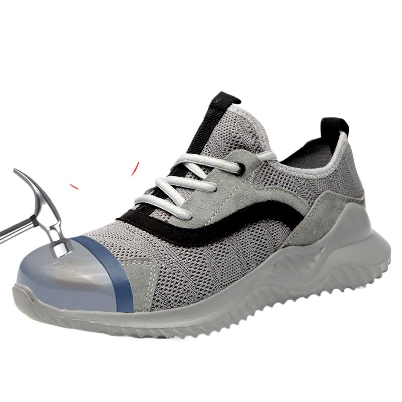 Arbeitsschuhe Herren Stahlkappe Sicherheitsschuhe Atmungsaktiv, Schützende Anti-Quetsch- und Stichfeste Arbeitsschuhe