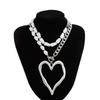 Big Love Heart Pendant Necklace Exaggerated Size Multilayer Pearl Necklace  Party Wear