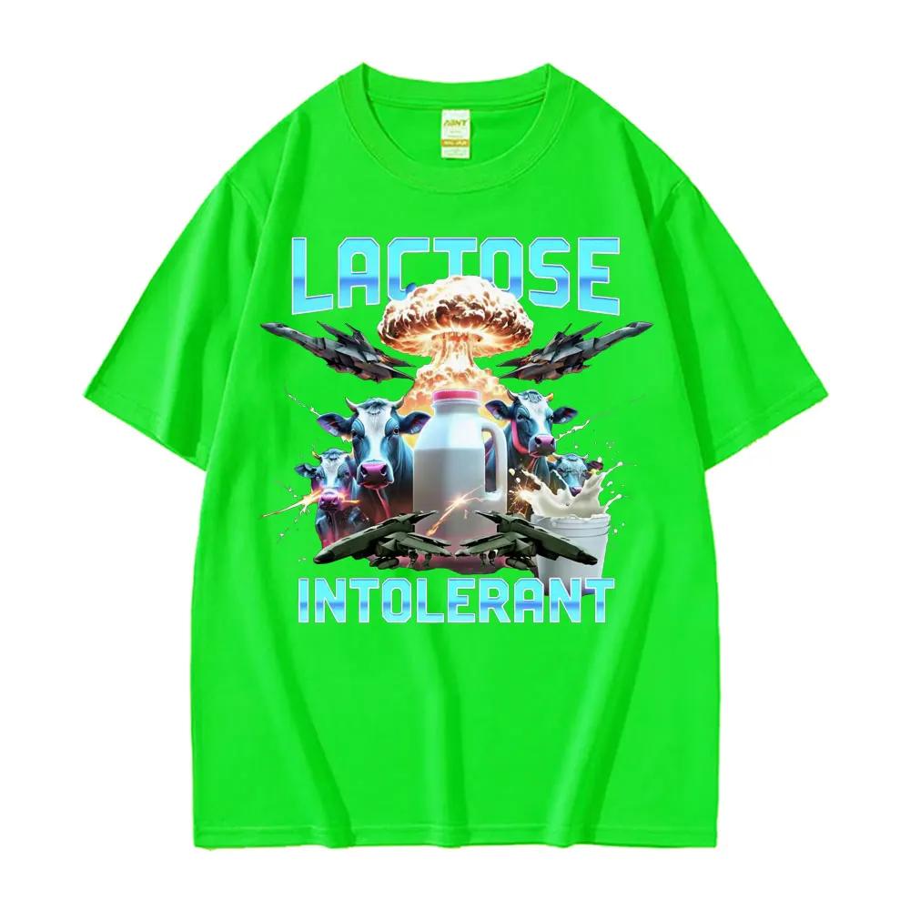

Lactose Tolerant Vintage Graphic T Shirts Funny Milk 90s Meme Tshirt Unisex Womens Clothing Cotton Oversized Short Sleeve T Shirt 4XL