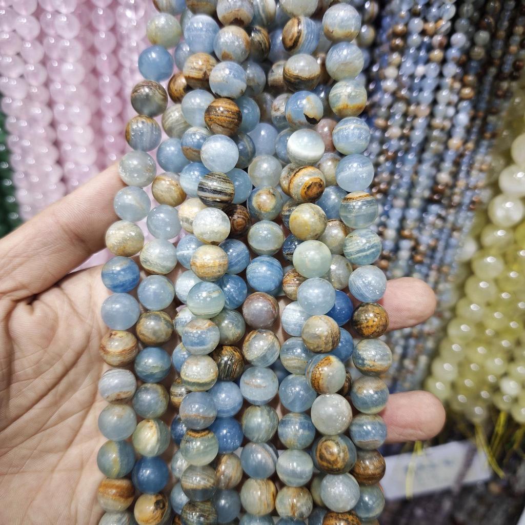 Blue Series Aquamarine & Blue Lace Agate Natural Stone Beads for DIY Jewelry