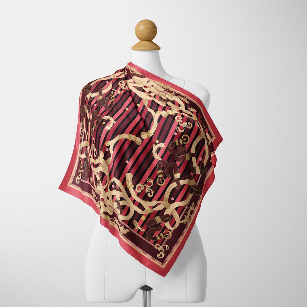 70cm Foulard Luxury Chiffon Shawl Square Scarf for Women Hijab Fashion Wraps Neckerchief Female Hair Bands Ribbon Headband