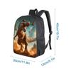 Eenvoudige Stijl Dinosaurusprint Enkellaags Rugzak voor Jongens/Meisjes Kinderen Beste Cadeaus 2D Platte Cartoon Schooltassen