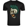 Punk Skull Mohawk T-Shirt - Crazy Punk Rock Skeleton Graphic Tee