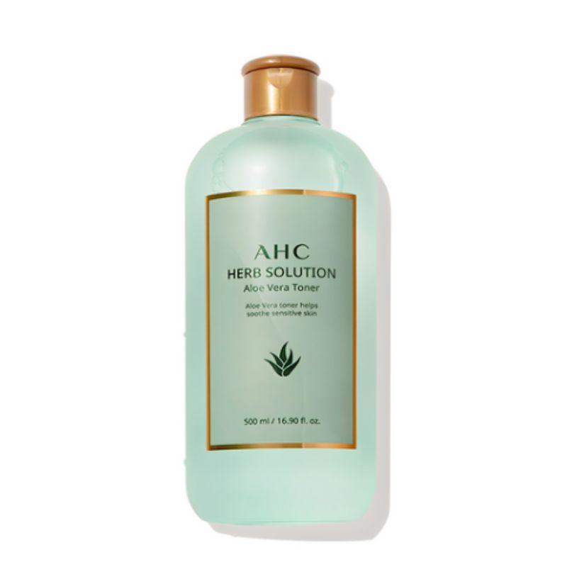 AHC Herb Solution Aloe Vera Hydrating Facial Toner 500ml Soothing Moisture Korean Skincare