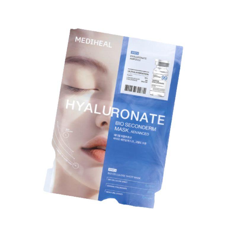 Mediheal Hyaluronic Acid Bio Second-Derm Mask Deep Hydration Ampoule Sheet Mask 10 Sheets