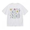 Women's Soft Breathable All Season Classic T-Shirt Floral Bouquet Design Tee