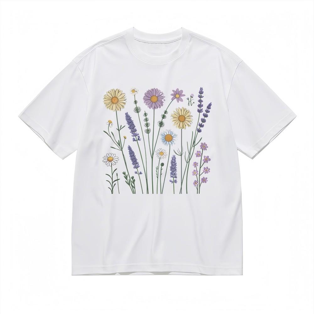 

Men s Soft Breathable All Season Classic T-Shirt Floral Bouquet Design Tops USA 4XL