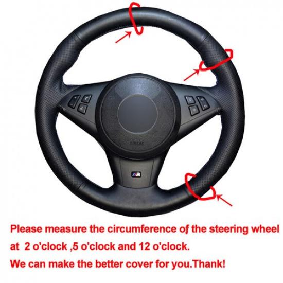 Hand Sewing Car Steering Wheel Cover For BMW E60 E63 E64 Cabrio M6 2005-2010