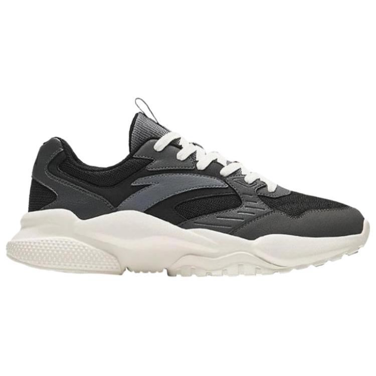 Anta Breathable Comfortable Resilient Non-Slip Wear-Resistant Low-Top Casual Shoes Men sneakers Black Gray 912418854-1