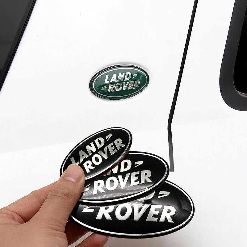 ABS 7cm Car Front Grille Rear Emblem Sticker for Land Rover Discovery Range Rover Evpque Defender 3 4 Freelander OVERFINCH SA0