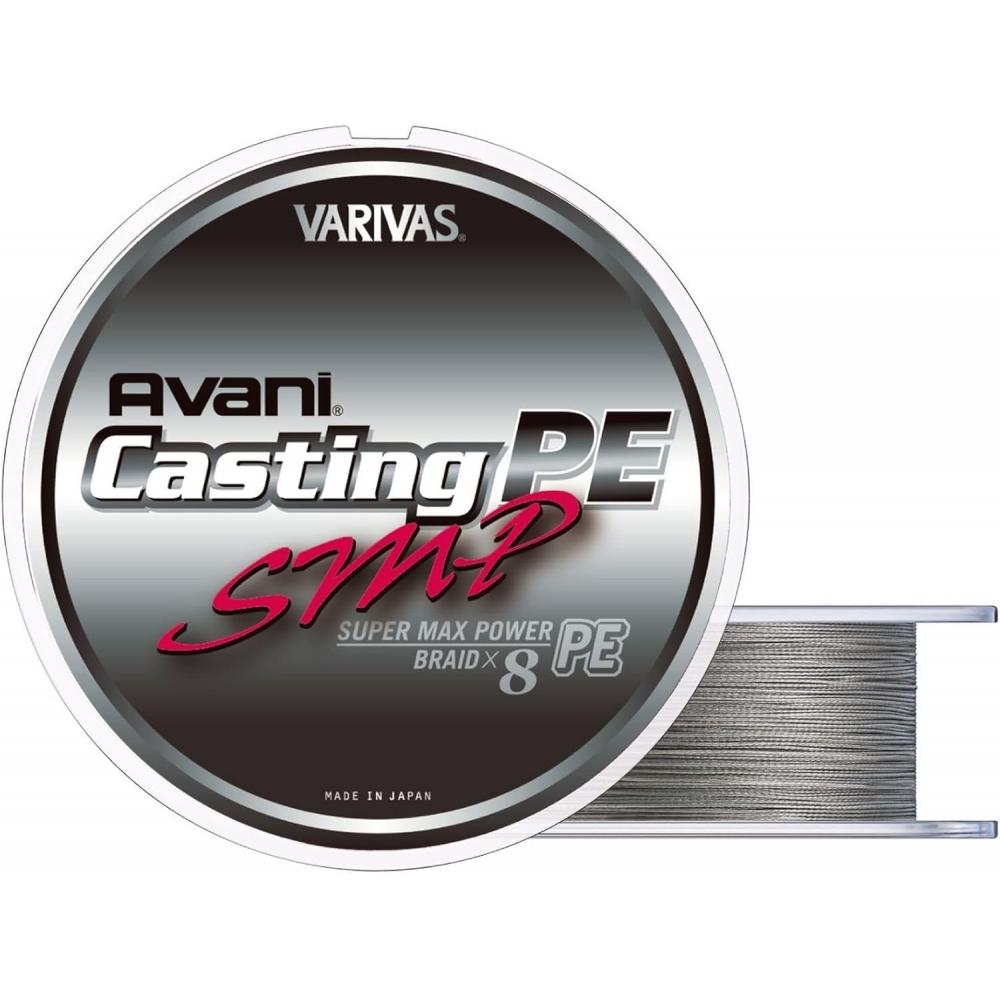 Varivas  Varivas  8 Strand Pe Line Avani Casting Pe Smp  suPer Max Power  Stealth Gray 12 300m