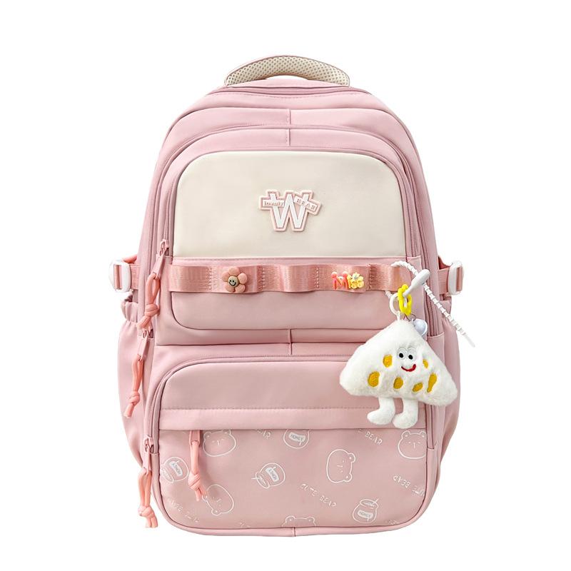 Schoolbag Korean version ins style new third to sixth grade high school students high value cartoon printing large capacity backpack
