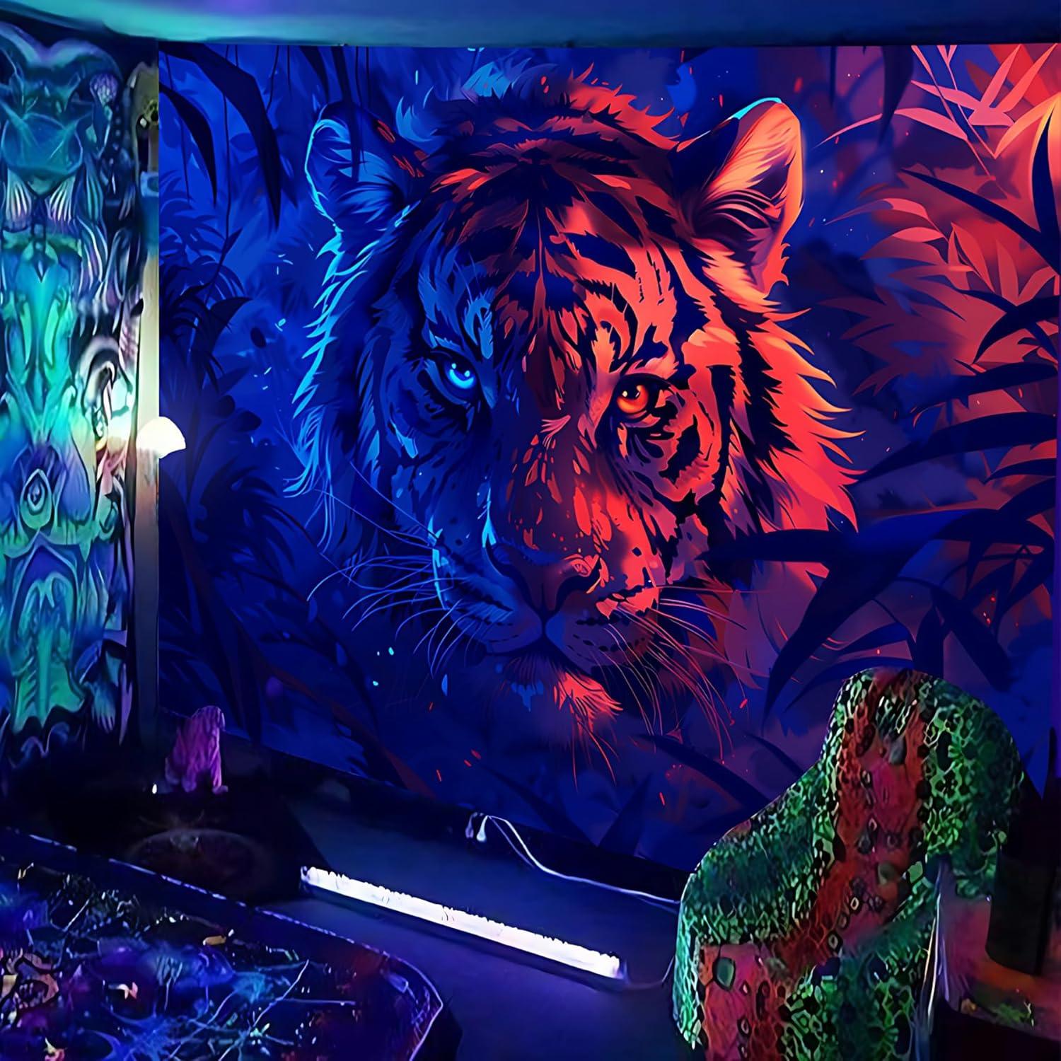 Narangorn Tapestry Glow-in-the-Dark Tiger 75x100