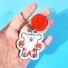 Acrylic Creative Cartoon Shake Ball Line Puppy Keychain Bag Pendants Couples Cute  Keychain Bag Pendants Holiday Gifts