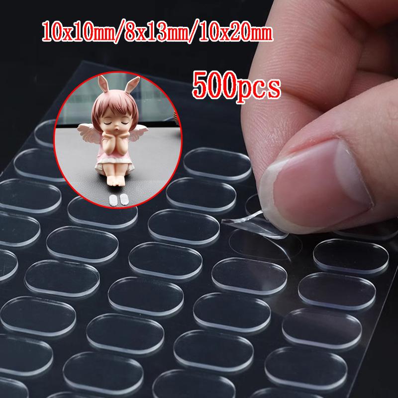 Double Sided Gel Glue Pad Adhesive Dots Fastener Strong Oval Self Adhesive Tape DIY Action Figures Carpet Poster Fixing Tape Pad