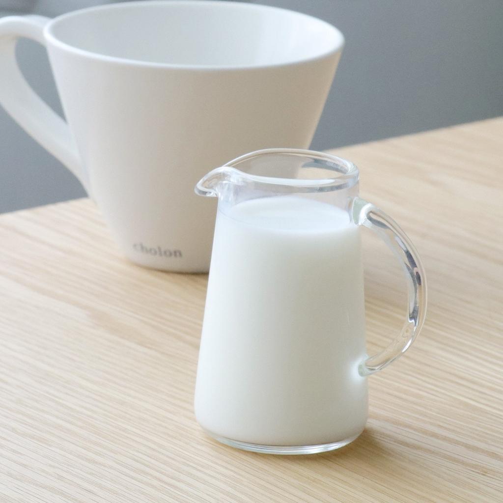 ADERIA Glass Milk Pitcher 80ml Trapezoid M Set of 6 H-4752