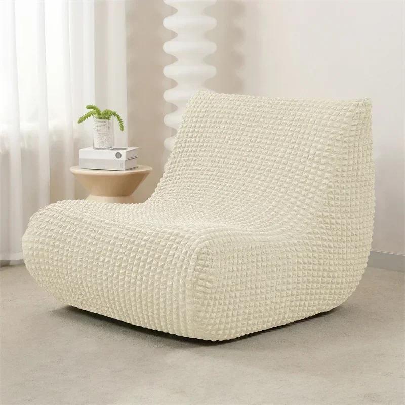 

1 шт. Чехол на диван из сирсака для отдыха для гостиной Эластичный чехол на диван Однотонный Все включено Защита дивана для лаунжа