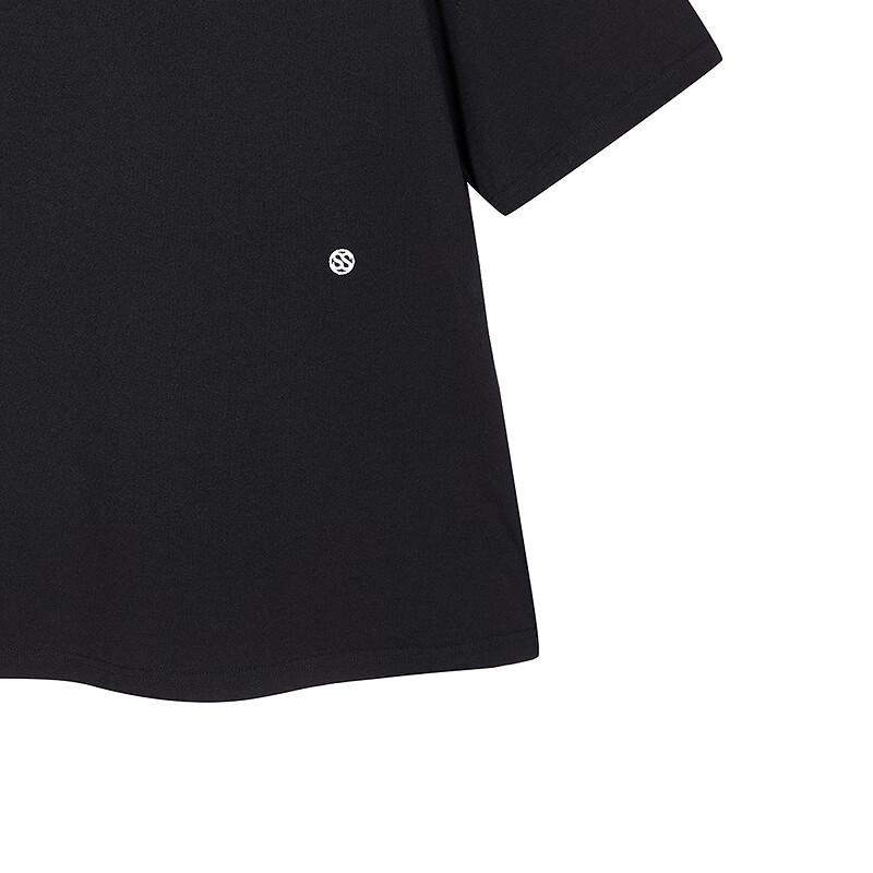 LESS 2025 Summer New Style Round Neck Mid-Sleeve T-Shirt