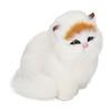 Synthetic Fur Cat Statue Home Funny Exquisite Cute Simulated Furry Cat Figurine Show Window