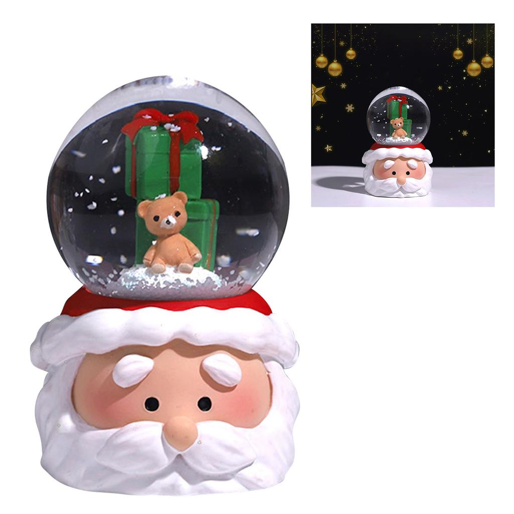 Weihnachts-Schneekugel Bunte Beleuchtung Heimdekoration Nachtlicht Deko für Familie Freunde Geschenk