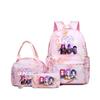 Kpop Witch Hunter Backpack Lunch Bag Pencil Case Set Student Animation Fashion School Bag Pencil Case Lunch Bag
