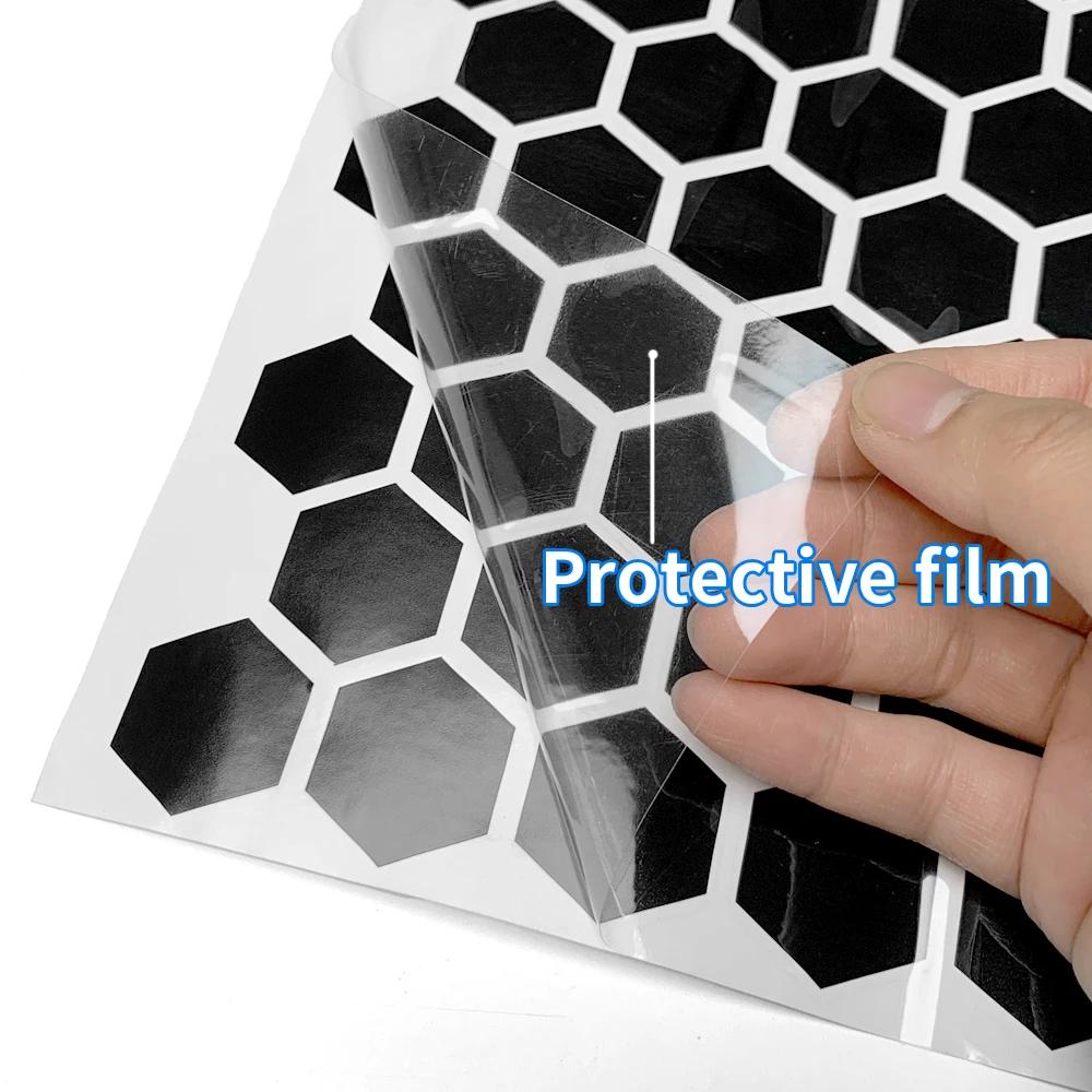 Car Rear Windshield Honeycomb Stickers Waterproof Self-adhesive Auto B Pillar Cover DIY Decorative Films for Car Accessories