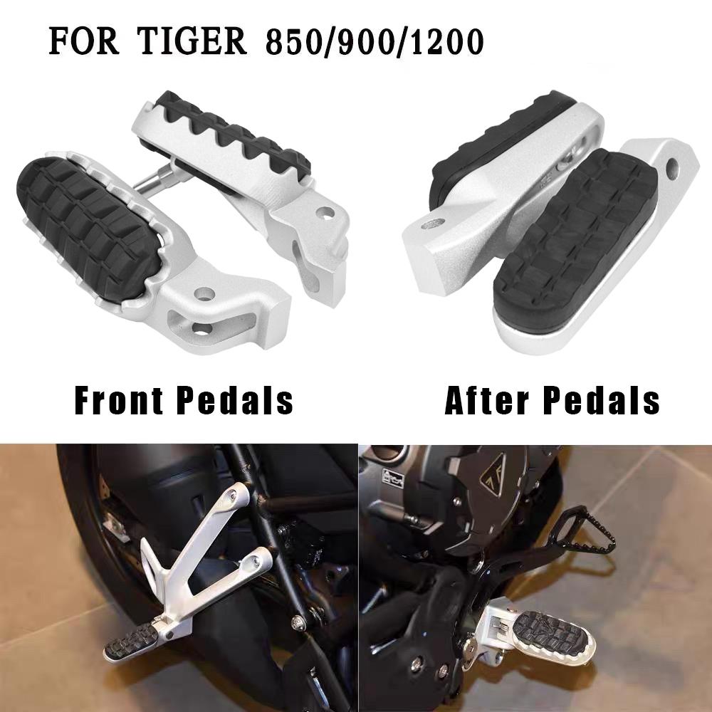 For TIGER 850 SPORT TIGER900 GT RALLY PRO Scrambler 1200 Motorcycle Front Footrest Rear Pedal Motorcycles Foot Pedals Pegs Pads