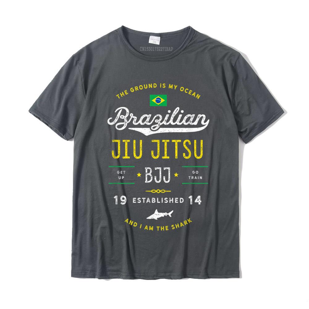 Tričko Ocean Shark Jiu Jitsu Pro BJJ Jujitsu Dárek Novinka Pánská trička Skupinová trička Bavlna Slim Fit