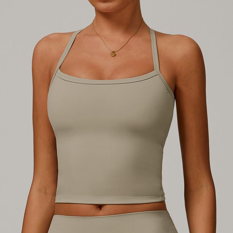 Fine Sling Sports Underwear Women Outer Wear Summer Yoga Vest Top With Chest Pad Running Quick-Drying Workout Clothes Beauty Back