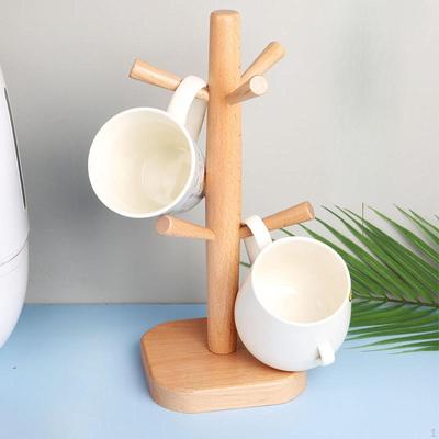 Coffee Mug Tree Glass Cup Stand Practical Storage with 6 Hooks Holder Rack for Living