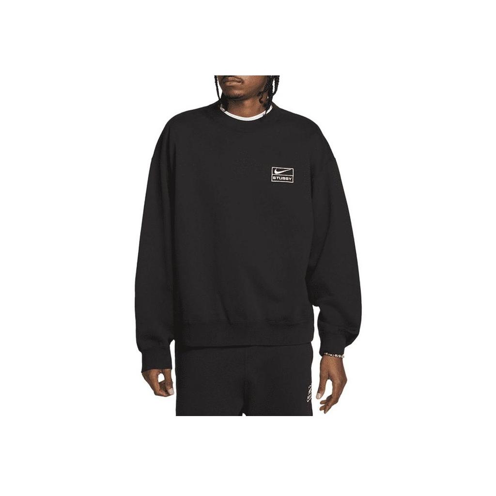 Stussy X Nike Fleece Crew Black Unisex Tops DO5310-010