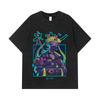 275 GSM Washed T-shirts 100% Cotton Sailor Moon V11 Cyberpunk Print Unisex Heavy Cotton T Shirt
