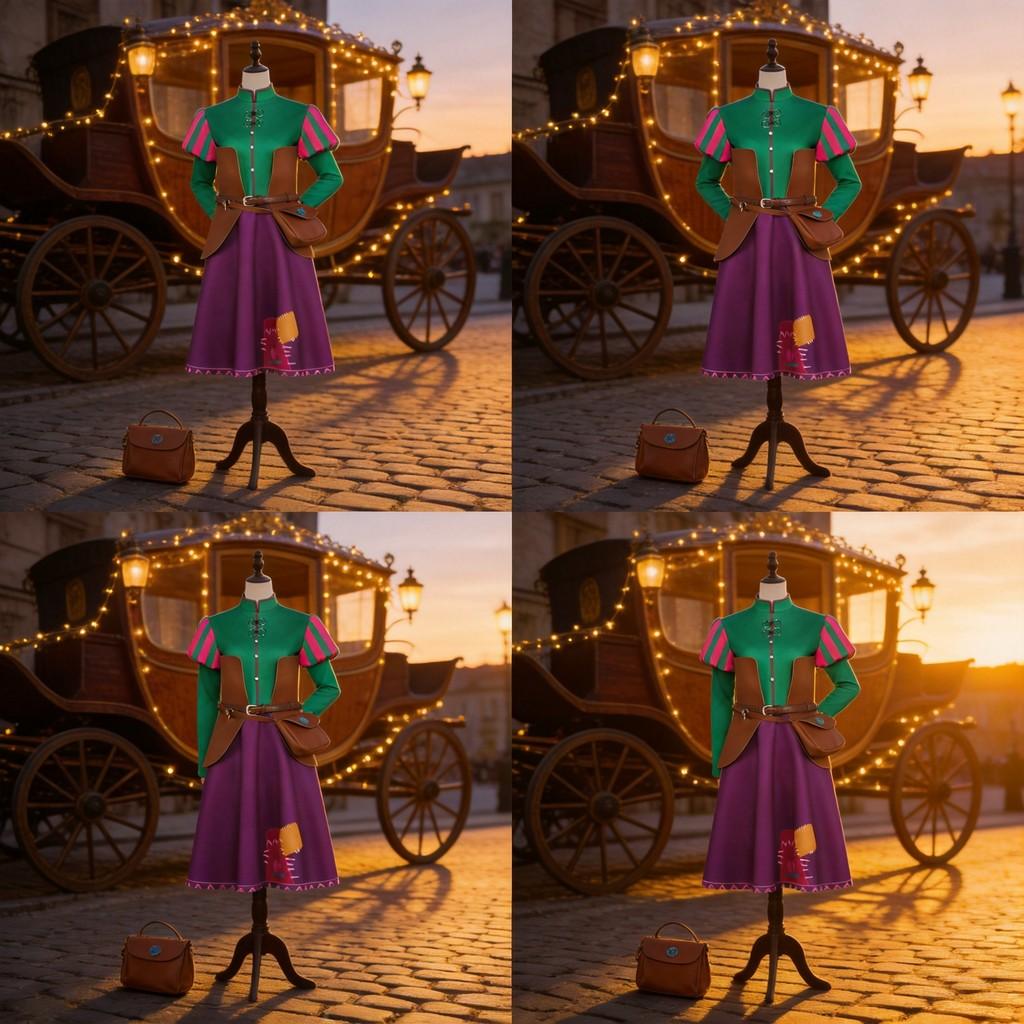Three Wishes For Cosplay Costume Set With Polyester Fabric For Halloween And Stage Performances