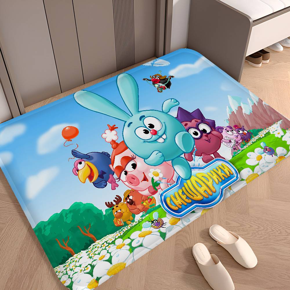 Cartoon K-KikoRiki Hallway Carpet Non-Slip Laundry Room Mat Laundry Decor Balcony Child Living Room Toilet Rug
